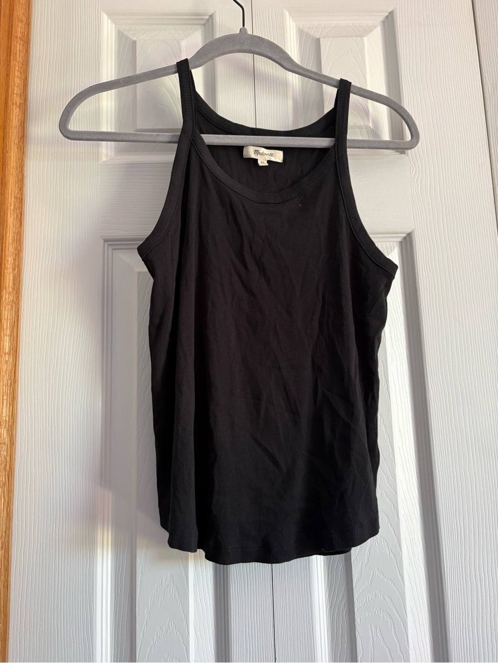 Madewell Black Women's Tank Top - Slim Scoop Neck